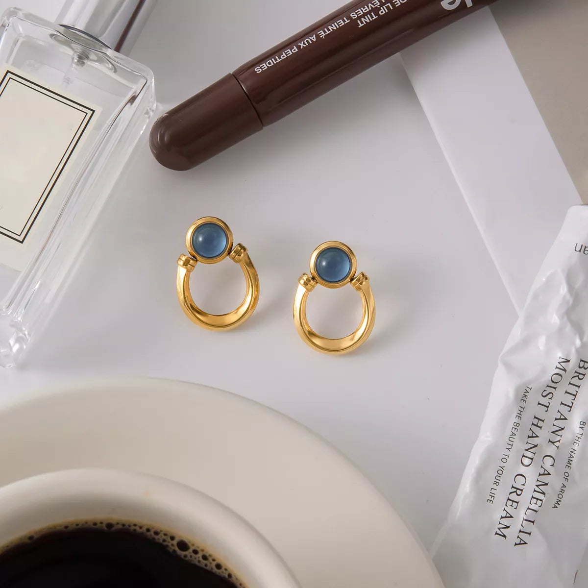 18K Gold-Plated Post Back Earrings | Earrings Daverri Fashions