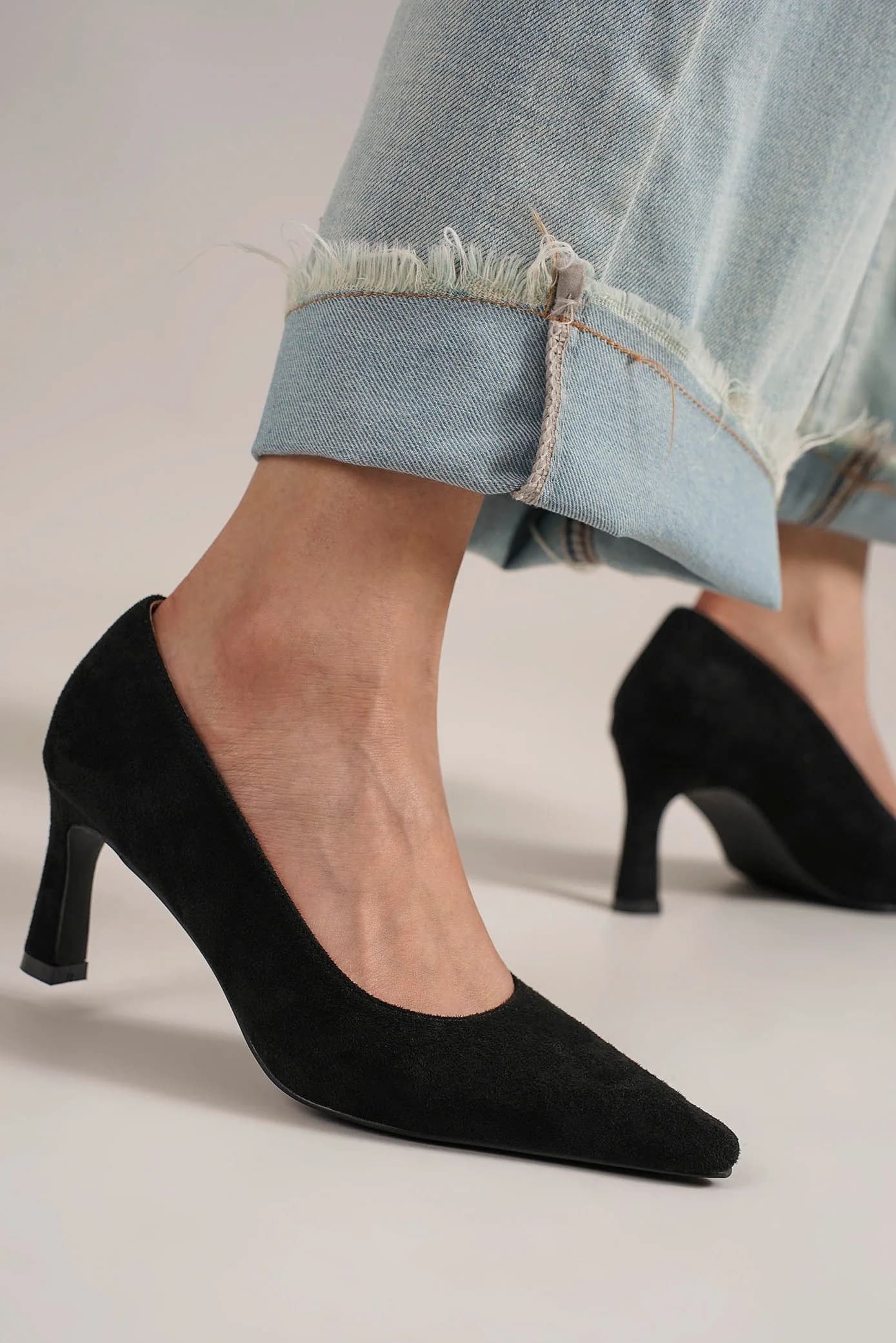 Beast Fashion Faux Suede Point Toe Pumps | Heels Daverri Fashions