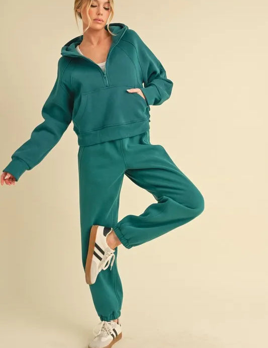 TEAL Aemi+Co Drawstring Elastic Waist Joggers | Daverri Fashions