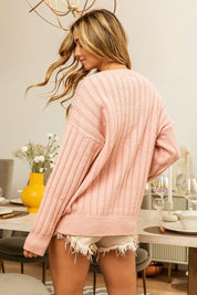 BiBi Pearl & Rhinestone Decor Long Sleeve Sweater | Sweaters Daverri Fashions