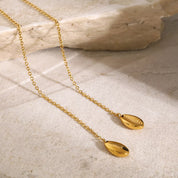 18K Gold-Plated Y-Shaped Necklace | Jewelry Daverri Fashions