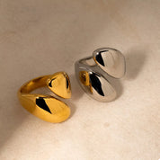 Stainless Steel Bypass Ring | Rings Daverri Fashions