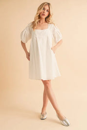 Aemi + Co Square Neck Babydoll Dress with Pockets | Daverri Fashions