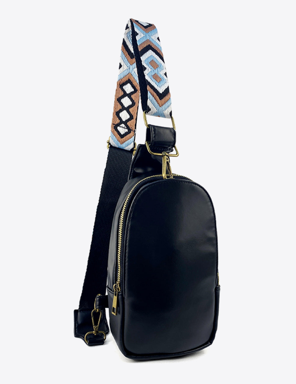 Abstract Pattern Adjustable Strap Vegan Leather Sling Bag | Cross Body Bags Daverri Fashions