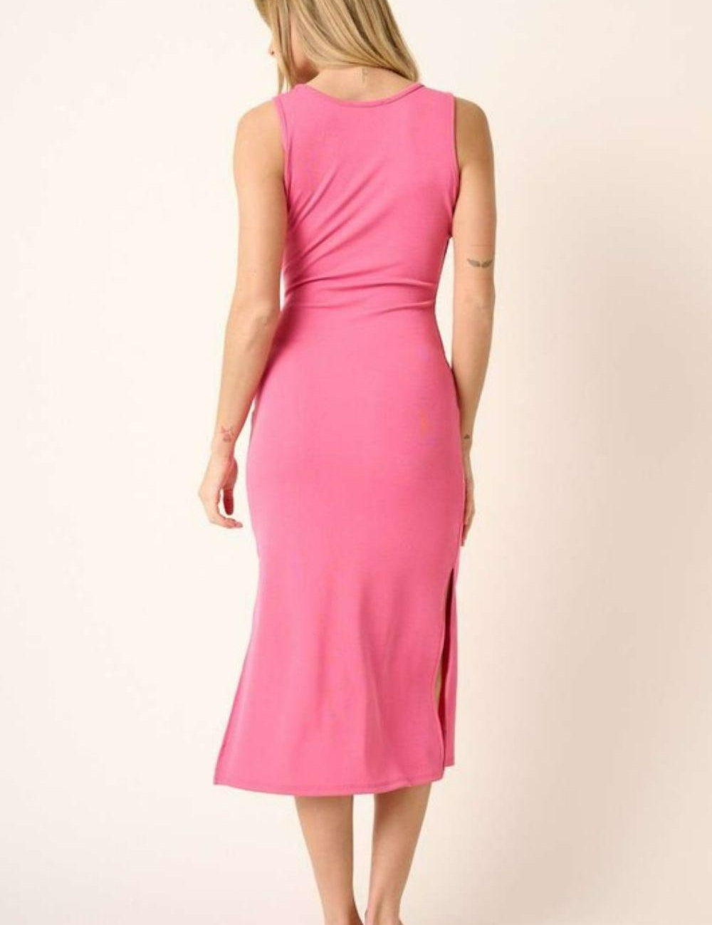 Mittoshop Side Slit Wide Strap Midi Tank Dress | Tank Dresses Daverri Fashions
