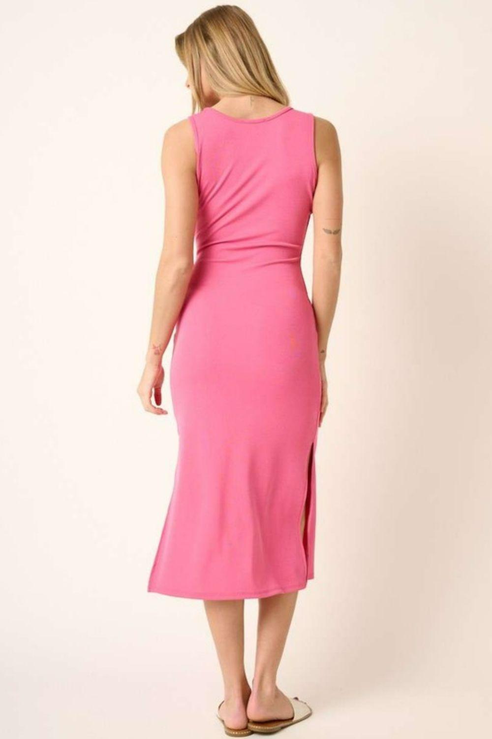 Mittoshop Side Slit Wide Strap Midi Tank Dress | Tank Dresses Daverri Fashions