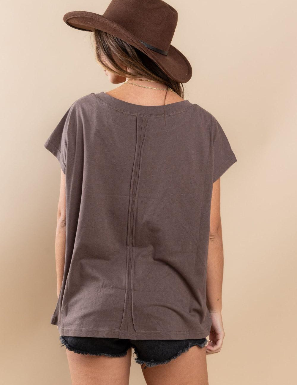 Ces Femme Fringe Detail Round Neck Short Sleeve Top | Tops Daverri Fashions