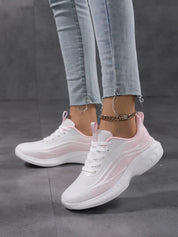 Gradient Lace Up Mesh Breathable Athletic Sneakers | Sneakers Daverri Fashions