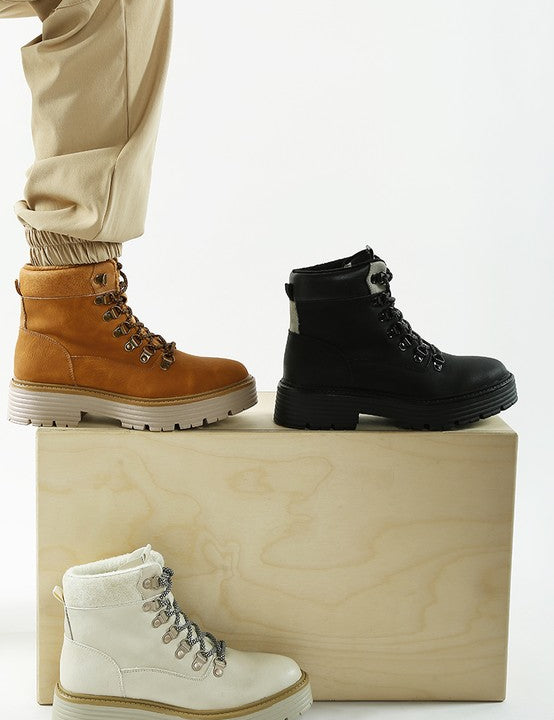 Boskoff Lace-Up Chunky Warm Ankle Boots | Boots Daverri Fashions