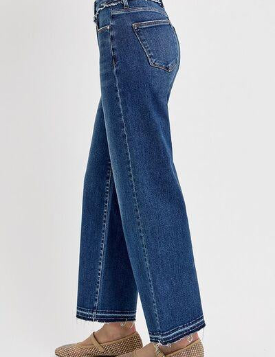 RISEN Full Size Tummy Control Bootcut Jeans Plus Size | Jeans Daverri Fashions