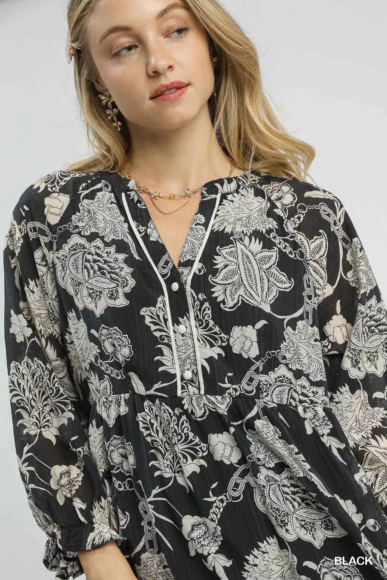 Umgee Floral Print Boho Midi Dress | Midi Dresses Daverri Fashions