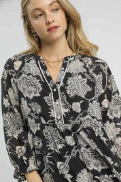 Umgee Floral Print Boho Midi Dress | Midi Dresses Daverri Fashions