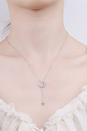 Star & Moon Moissanite Necklace | Necklaces Daverri Fashions