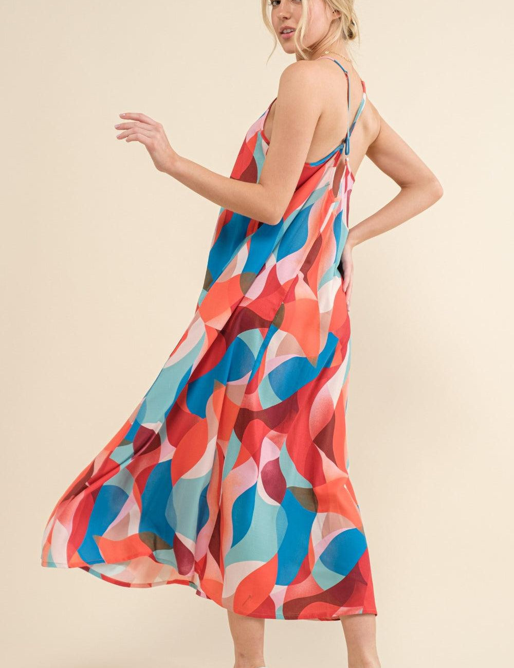 And the Why Printed Crisscross Back Cami Dress | Cami Dresses Daverri Fashions