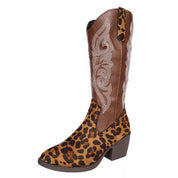 Western Embroidered Mid-Calf Boots | Boots Daverri Fashions