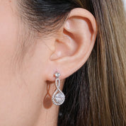 1 Carat Moissanite 925 Sterling Silver Earrings | Earrings Daverri Fashions
