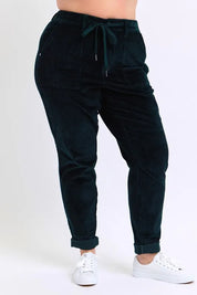 Judy Blue Full Size High Waist Corduroy Cuffed Jogger Plus Size | Daverri Fashions