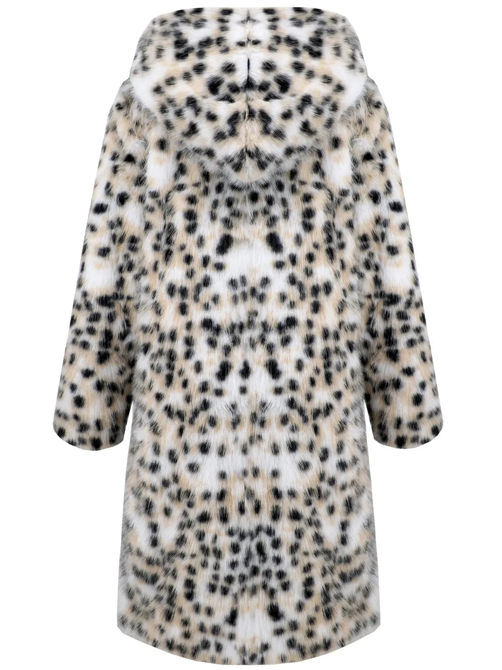 Thermal Leopard Faux Fur Hooded Coat | Coats Daverri Fashions