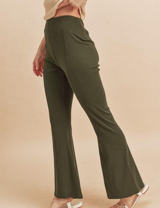 Aemi + Co High Waist Flare Pants | Pants Daverri Fashions