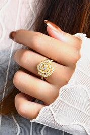 Moissanite Flower Shape Ring | Rings Daverri Fashions