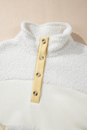 Mock Neck Long Sleeve Sherpa Sweatshirt | Sweatshirts Daverri Fashions