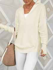 Half Zip Long Sleeve Knit Top | Knit Tops Daverri Fashions