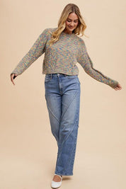 Annie Wear Decorative Seams Wide Leg Jeans | Daverri Fashions