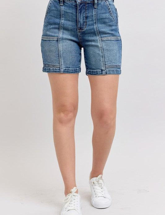 Judy Blue Full Size High Rise Denim Shorts | Denim Shorts Daverri Fashions