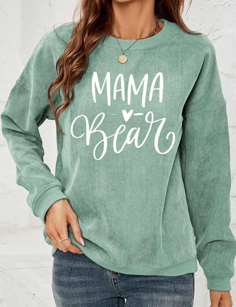 MAMA Graphic Round Neck Sweatshirt | Sweatshirts Daverri Fashions
