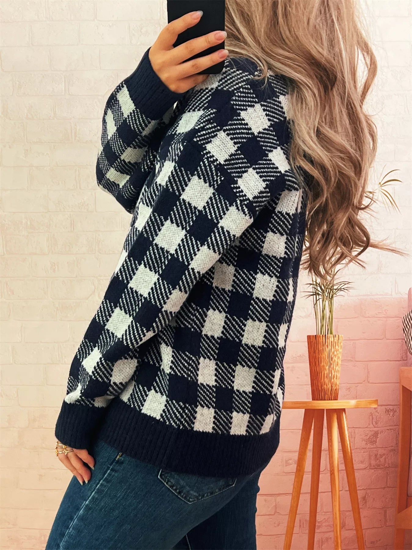 Plaid Button-Down Cardigan | Cardigans Daverri Fashions