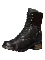 Lace-Up Block Heel Boots | Boots Daverri Fashions