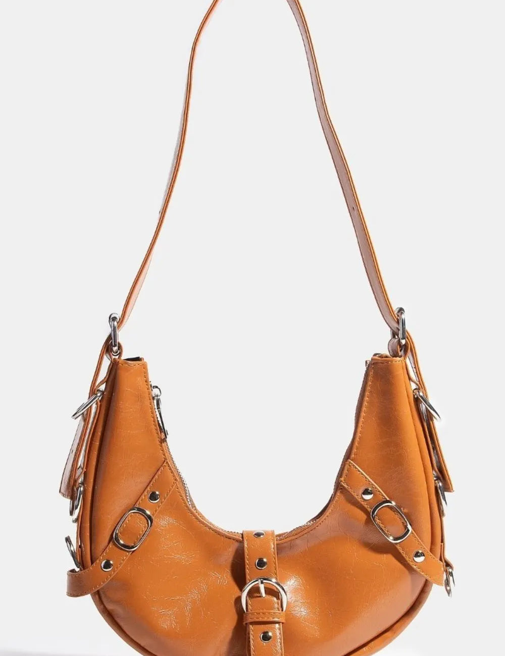 BR One Size Fame Multi Belt Strap Accent Shoulder Bag | Handbags Daverri Fashions