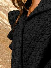 BiBi Quilting Knit Ruffle Sleeve Vest | Vests Daverri Fashions