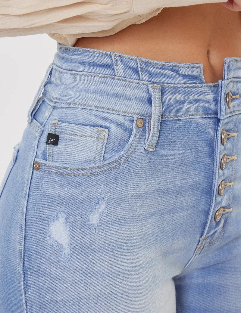 Kancan Curvy High Rise Flare Jeans | Jeans Daverri Fashions