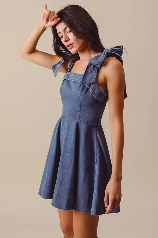 SO ME Fit and Flare Washed Gameday Dress | Daverri Fashions