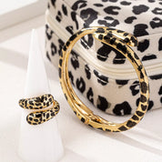 18K Gold-Plated Leopard Bypass Ring and Bracelet Jewelry Set | Jewelry Sets Daverri Fashions