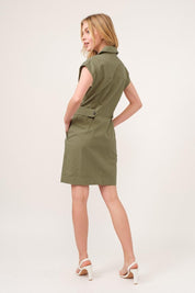 And The Why Button Up Sleeveless Dress | Daverri Fashions