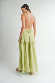 MABLE Cutout Waist Backless Maxi Dress | Daverri Fashions