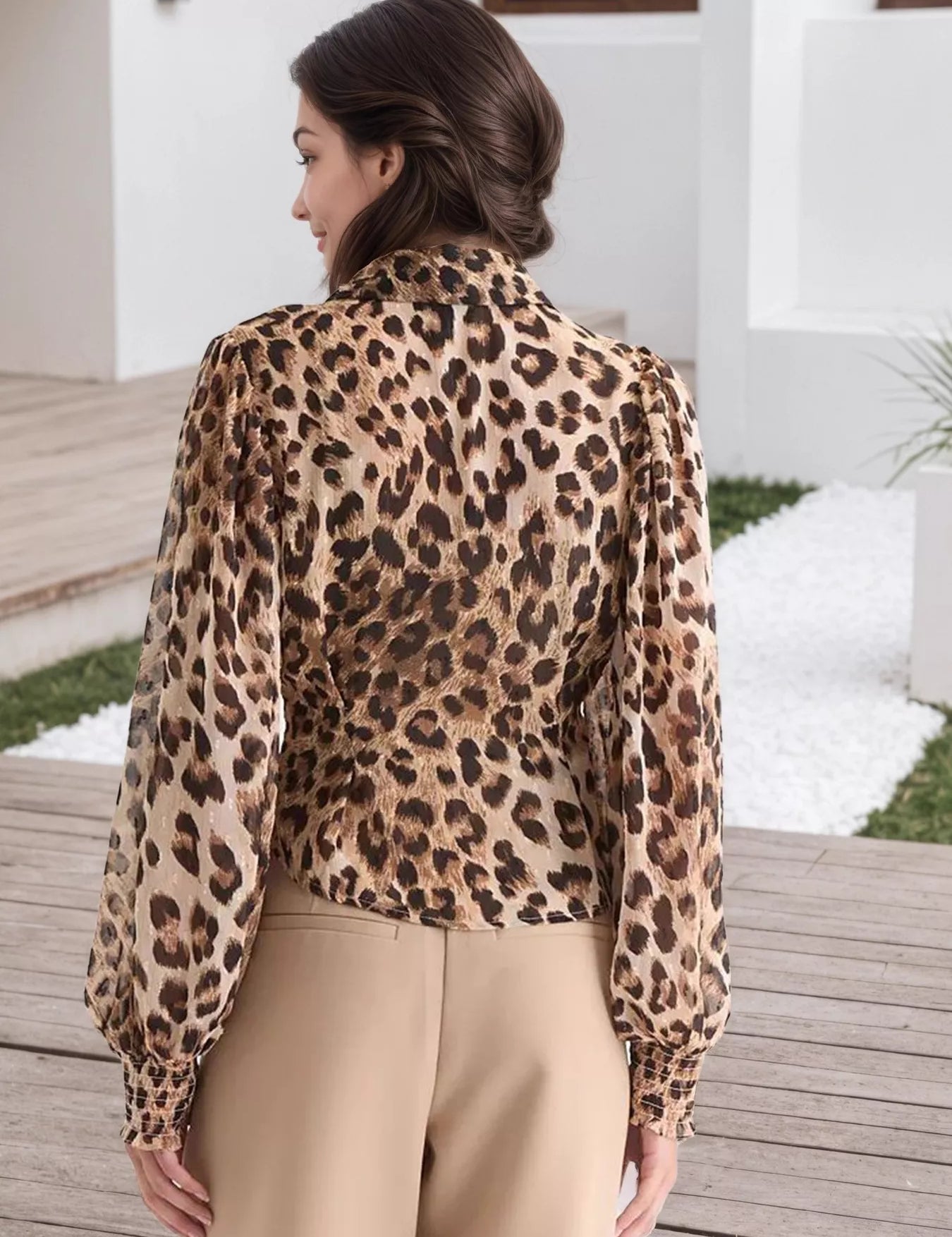 Leopard Button Up Shirt | Shirts Daverri Fashions