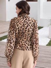 Leopard Button Up Shirt | Shirts Daverri Fashions