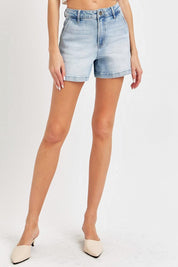 Risen Full Size High Rise Denim Shorts | Denim Shorts Daverri Fashions