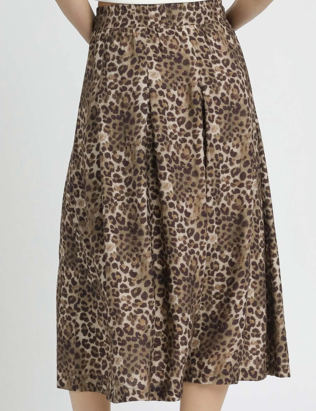 Umgee Drawstring Leopard Midi Skirt | Daverri Fashions