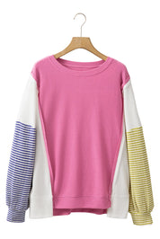 Exposed Seam Contrast Long Sleeve Sweatshirt | Sweatshirts Daverri Fashions