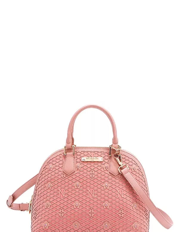 PINK OS Gracie Dome Satchel | Handbags Daverri Fashions