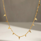 18K Gold-Plated Cross Necklace | Necklaces Daverri Fashions