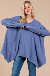 Ces Femme Asymmetrical Long Sleeve top | Tops Daverri Fashions