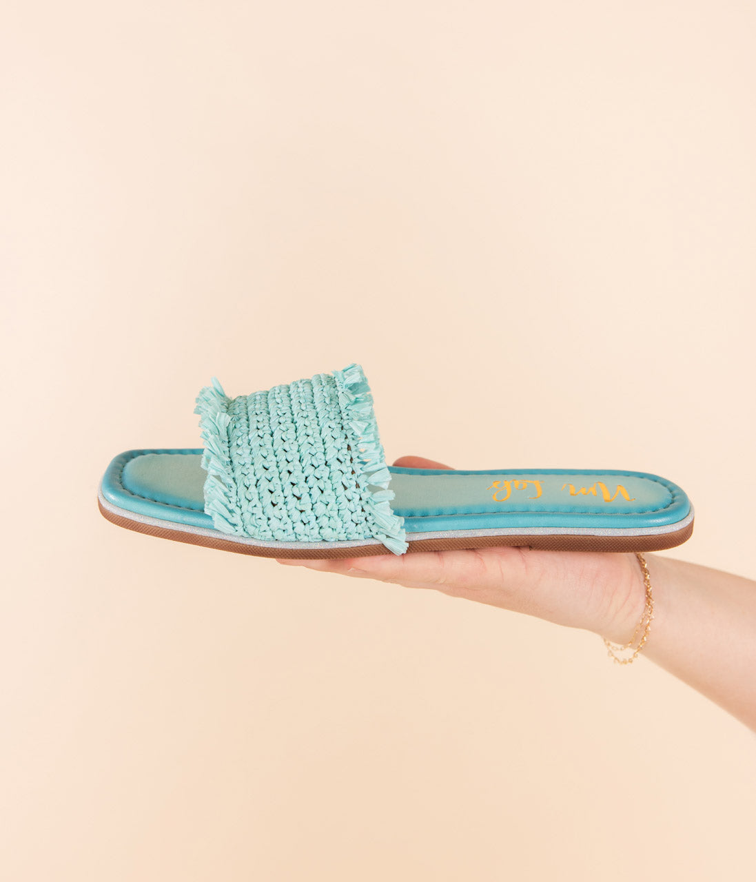 Juana Woven Sandals in Aqua Blue | Sandals Daverri Fashions