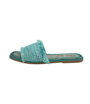 Juana Woven Sandals in Aqua Blue | Sandals Daverri Fashions