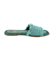 Juana Woven Sandals in Aqua Blue | Sandals Daverri Fashions