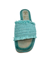 Juana Woven Sandals in Aqua Blue | Sandals Daverri Fashions